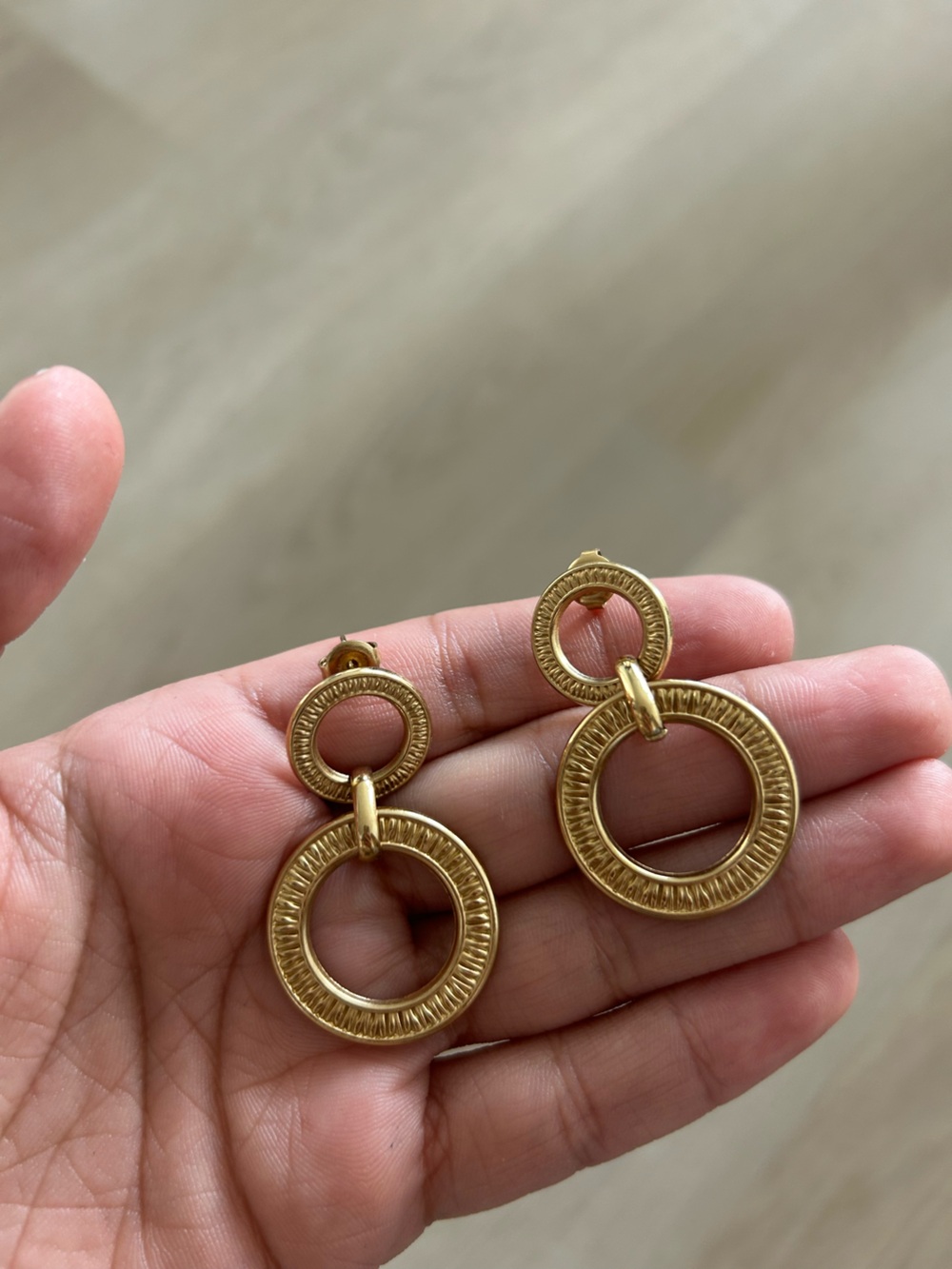 Gold Earrings - purchased from Spain